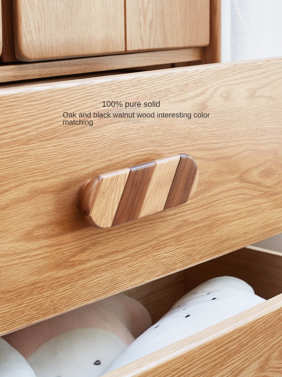 Oak Solid Wood Children's Wardrobe Modern