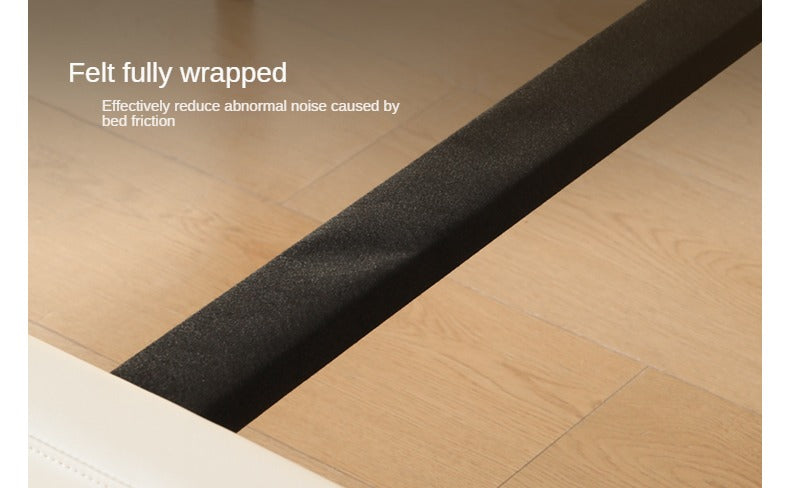 Fabric Soft Bed White Cream Style