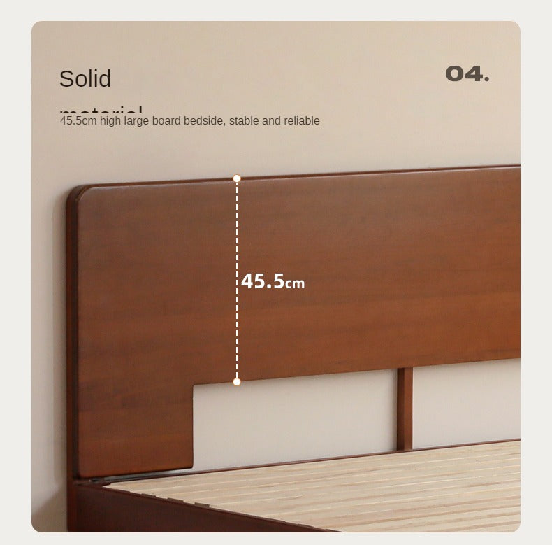 Poplar solid wood retro edge bed