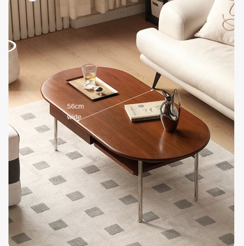 Poplar Solid Wood French Retro Small Storage Coffee Table