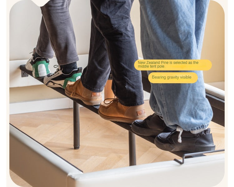 Cream style Organic Leather kid's Bed<