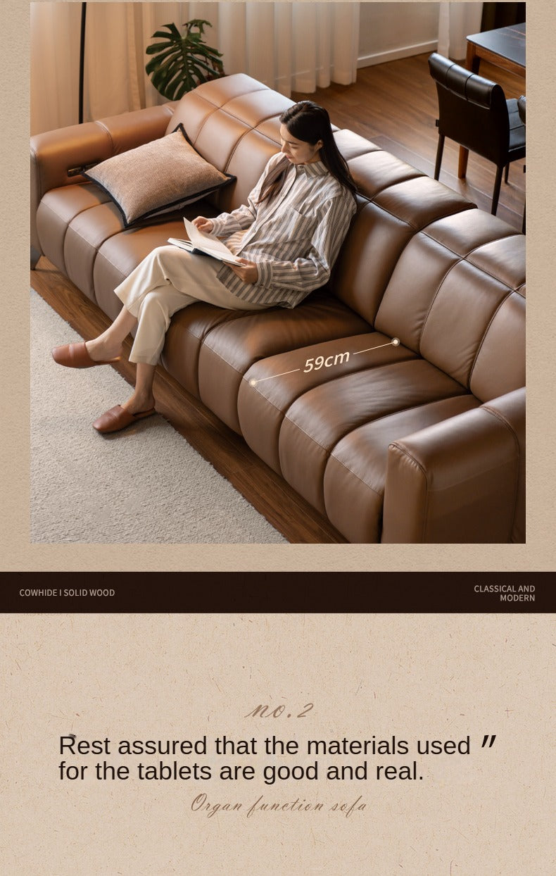Electric Leather Zero Wall Function Sofa.