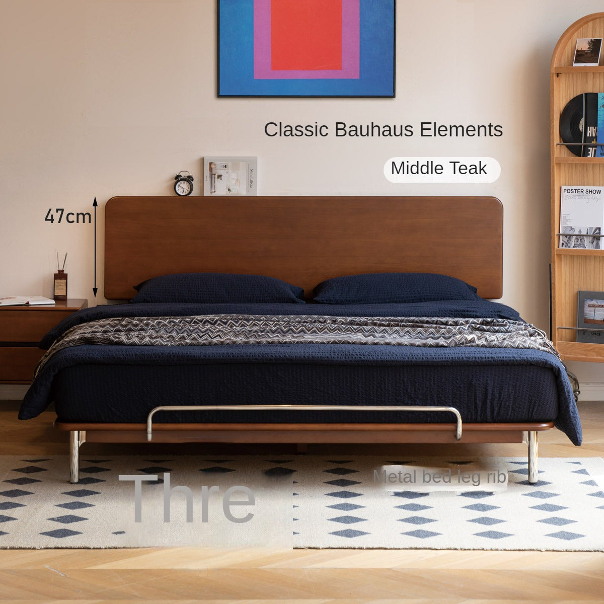 Poplar Solid Wood Bed Medieval Style Bed