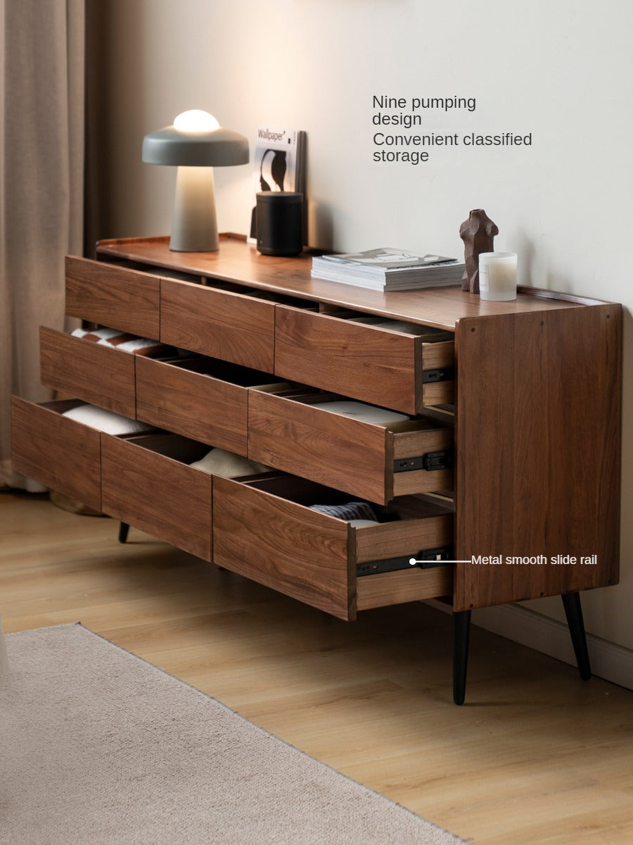 Black Walnut Solid Wood Cabinet Storage