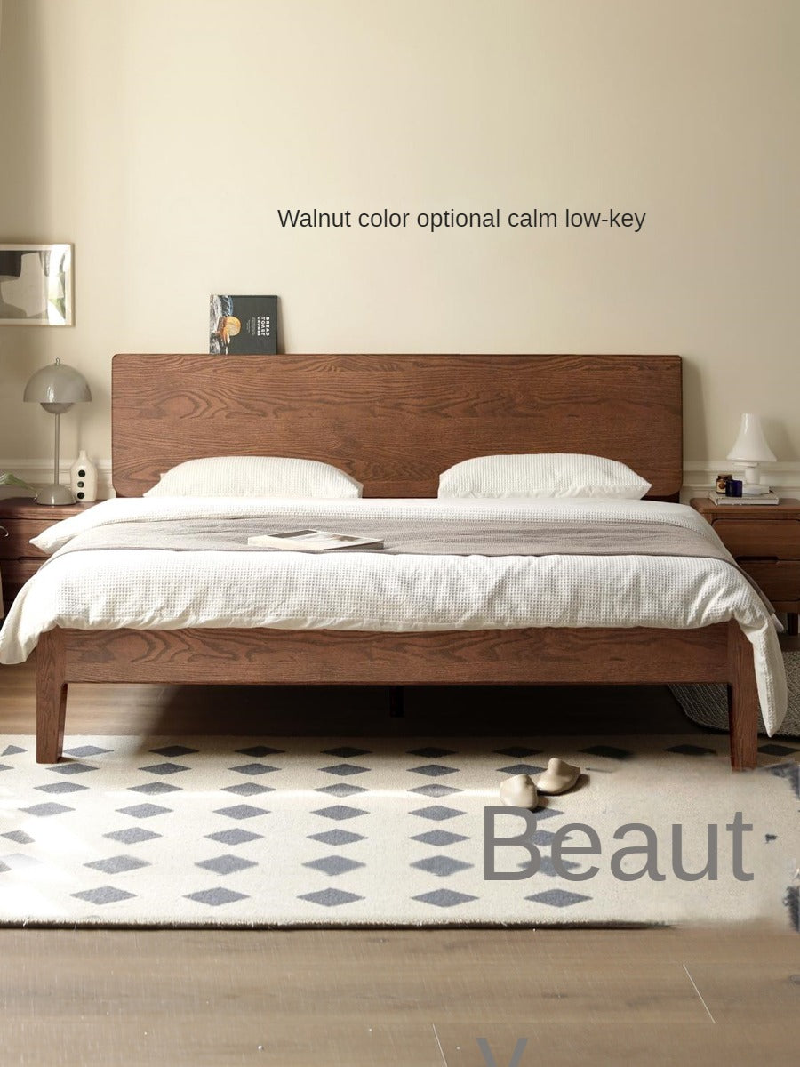 Oak Solid Wood Bed Nordic Modern