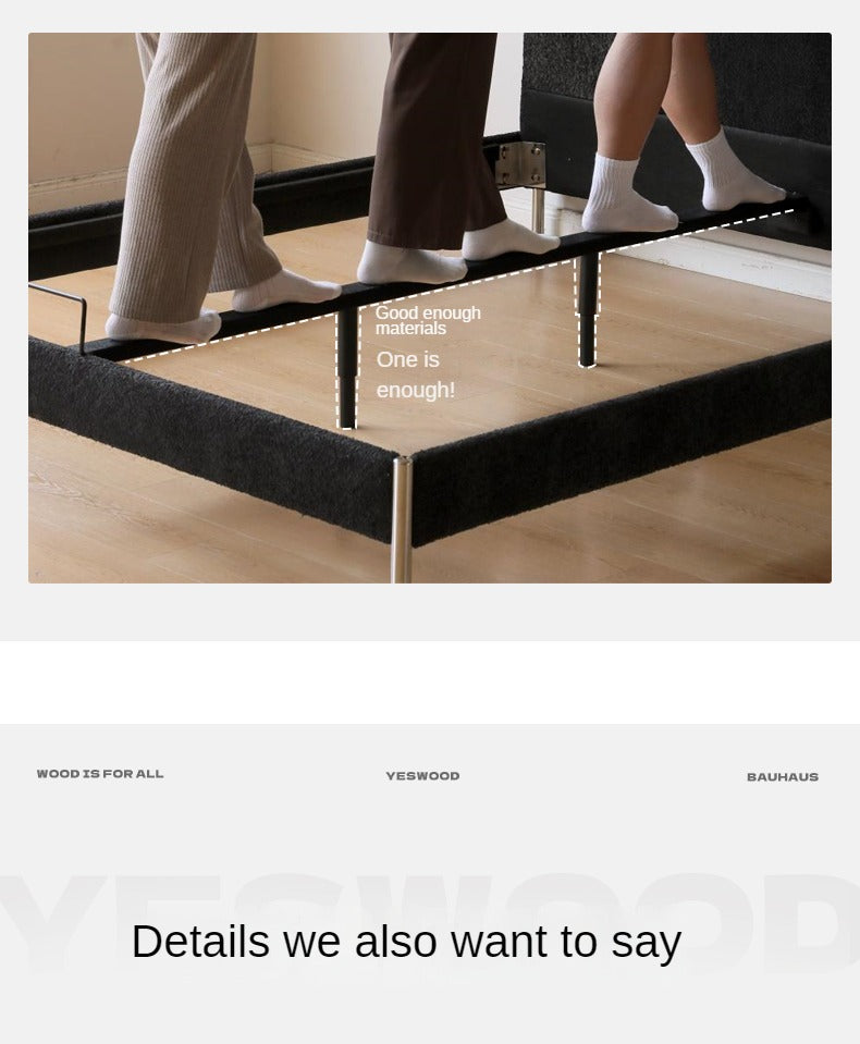 Fabric Bed Bauhaus Style Soft Bed