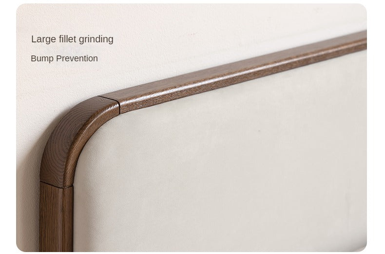 Rubber wood, Oak Solid Wood Bed Technology Fabric