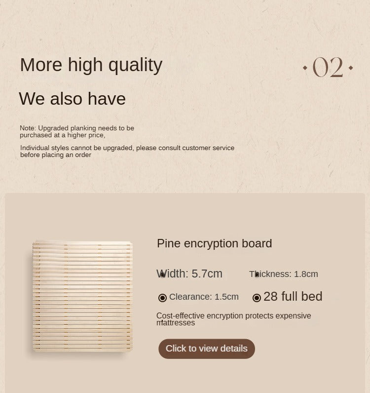 Black Walnut, Poplar Solid Wood Big Bed Retro French