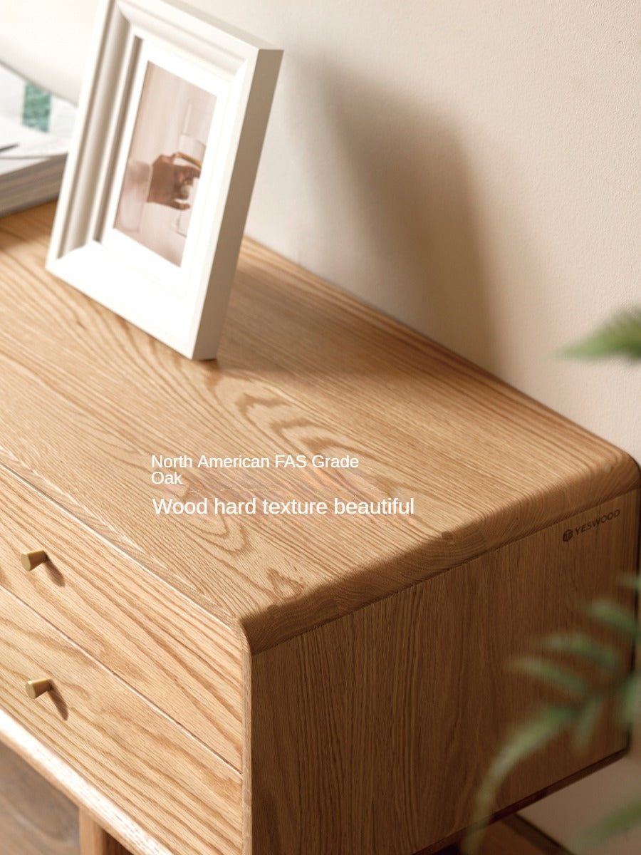 Oak, Beech, Rubber Solid Wood TV Stand