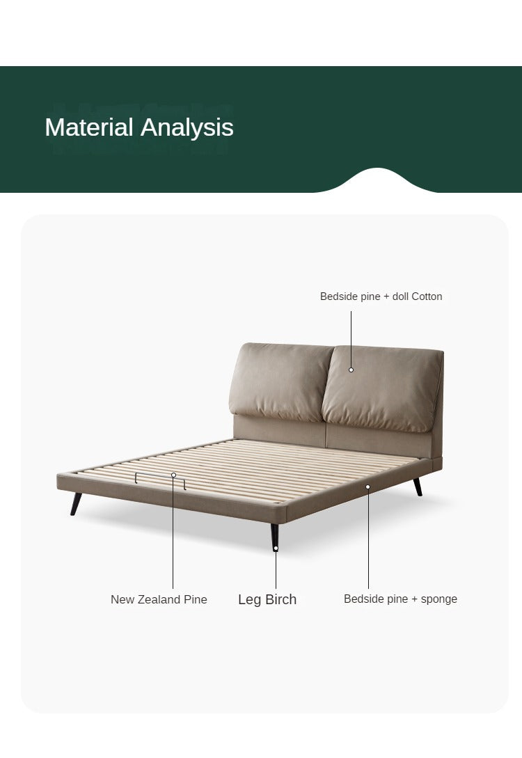 Technological Fabric Bed,Genuine Leather Bed