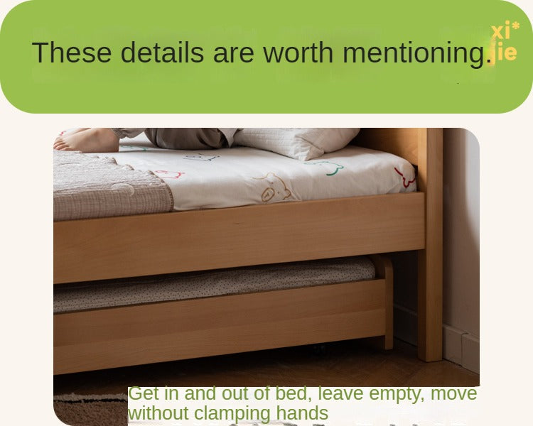 Beech Solid wood Space-saving bunk bed , mother's helper bed<
