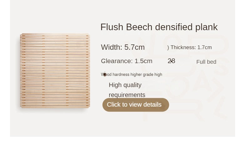 Rubber wood, Oak Solid Wood Bed Technology Fabric