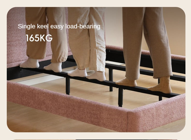 Fabric Pink Bed French Style