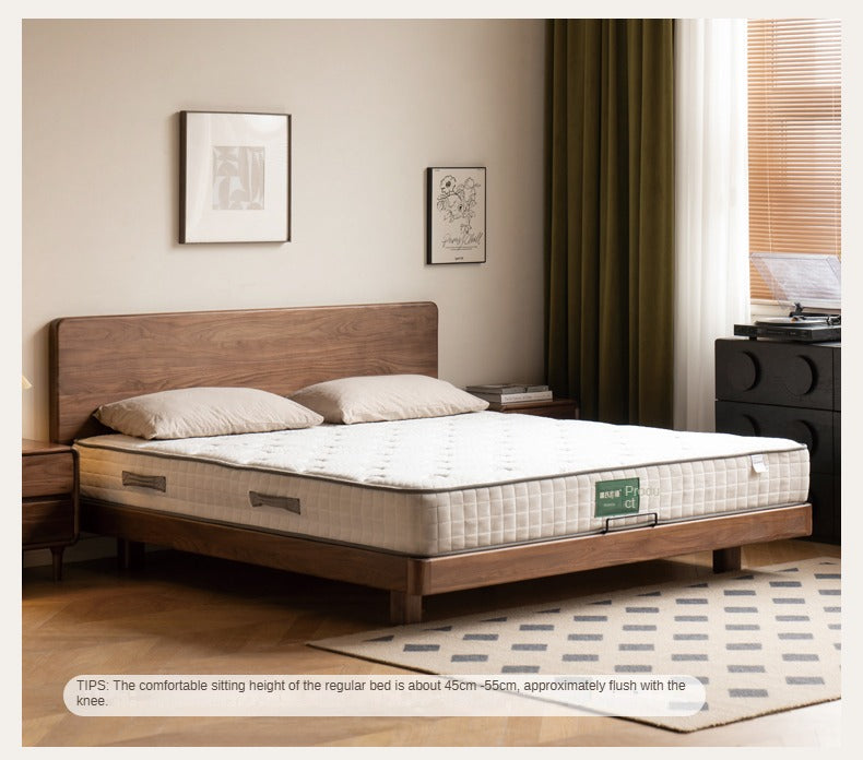 Black Walnut, Oak Solid Wood Floating Bed