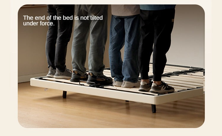 Poplar solid wood platform bed, headboard-free bed