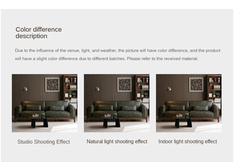 Black Walnut Solid Wood Leather Sofa Modern,