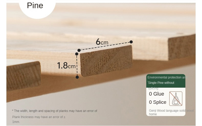 Oak,Rubberwood Solid Wood Box Simple Bed Log Style