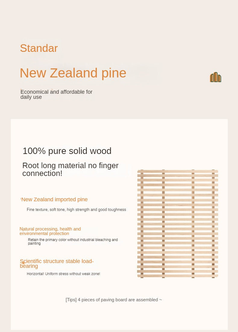 Cherry Solid Wood Box Bed Top Genuine Leather, Corduroy Suspended Bed