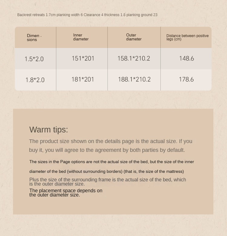 Black Walnut, Poplar Solid Wood Big Bed Retro French