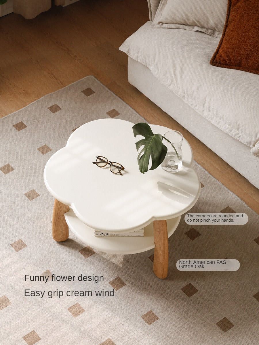 Poplar Solid Wood Cream Style Creative Coffee Table