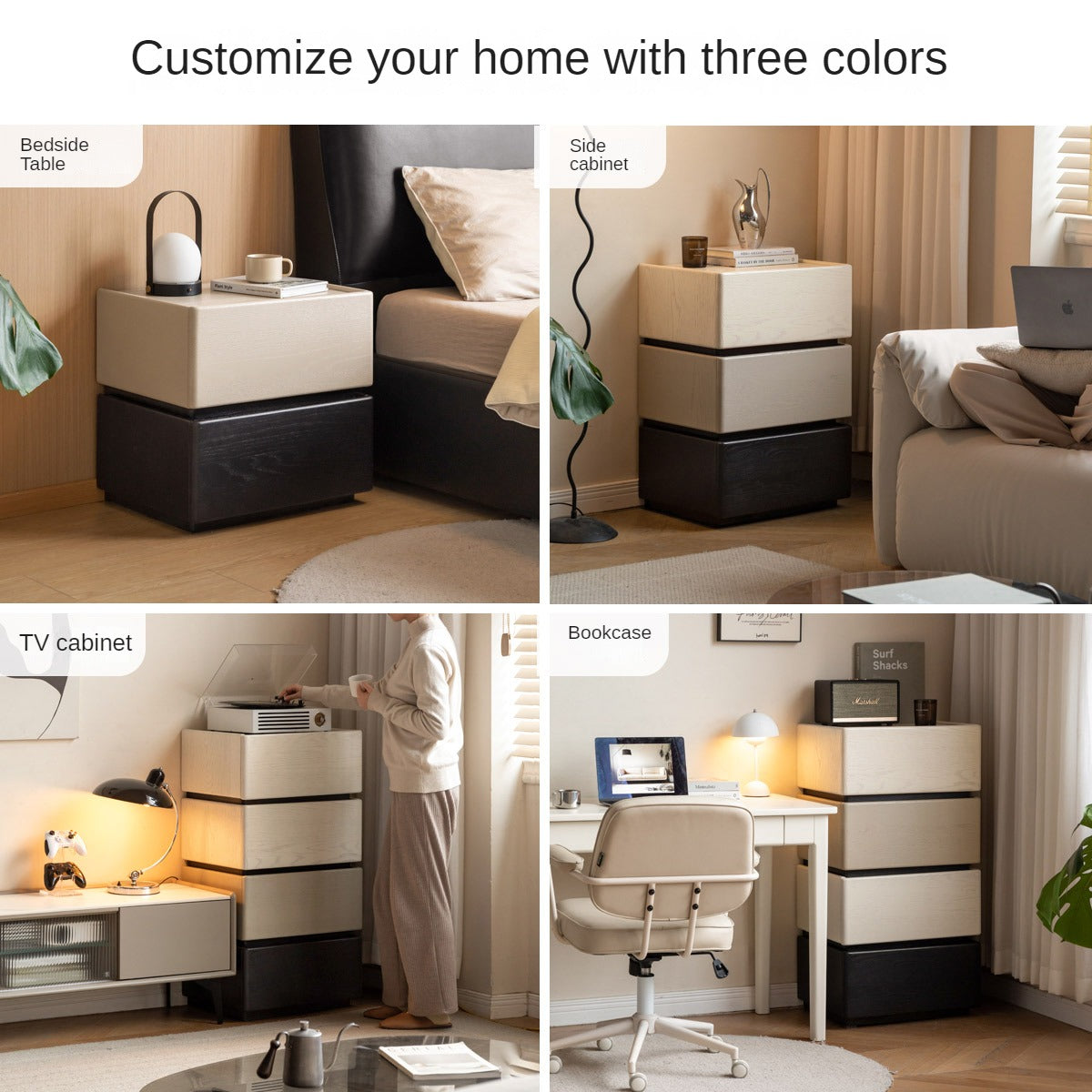 Oak Solid Wood Light Luxury Side Table