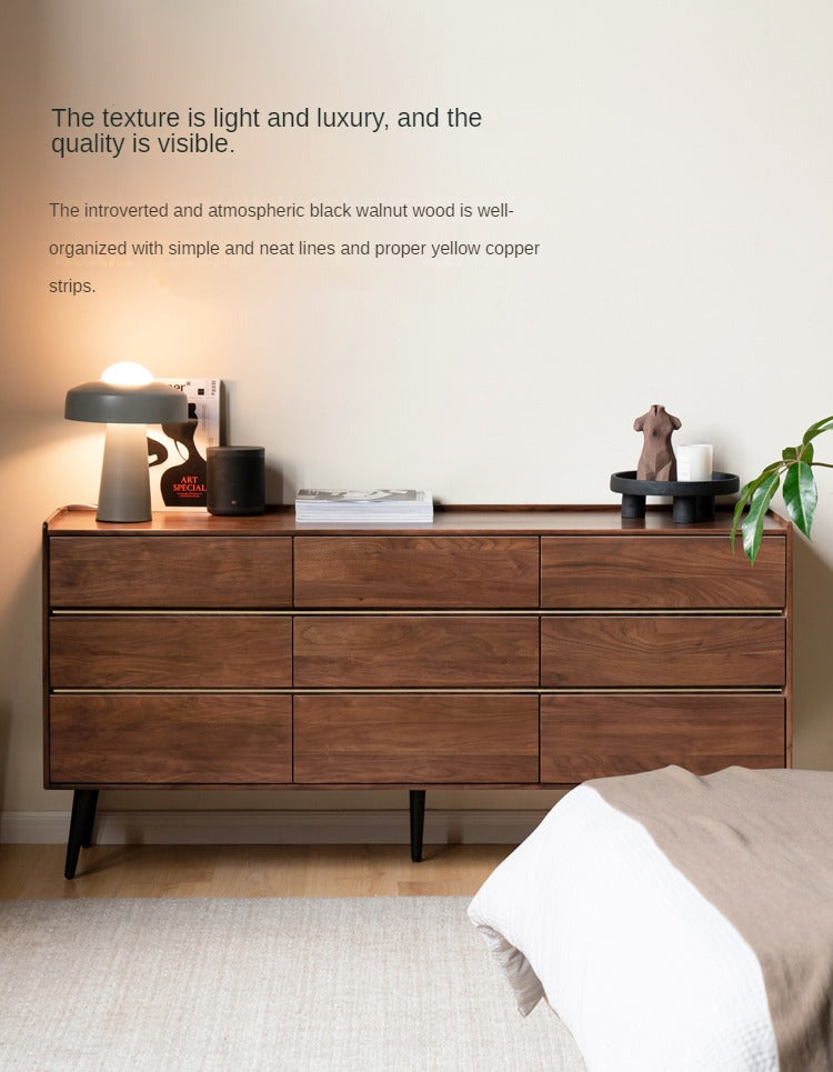 Black Walnut Solid Wood Cabinet Storage