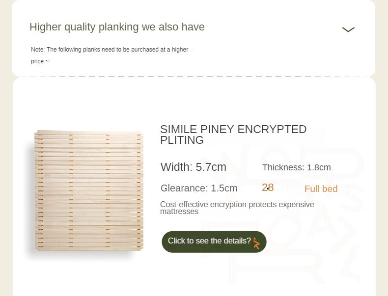 Cherry Solid Wood Technology Fabric Soft Modern Bed