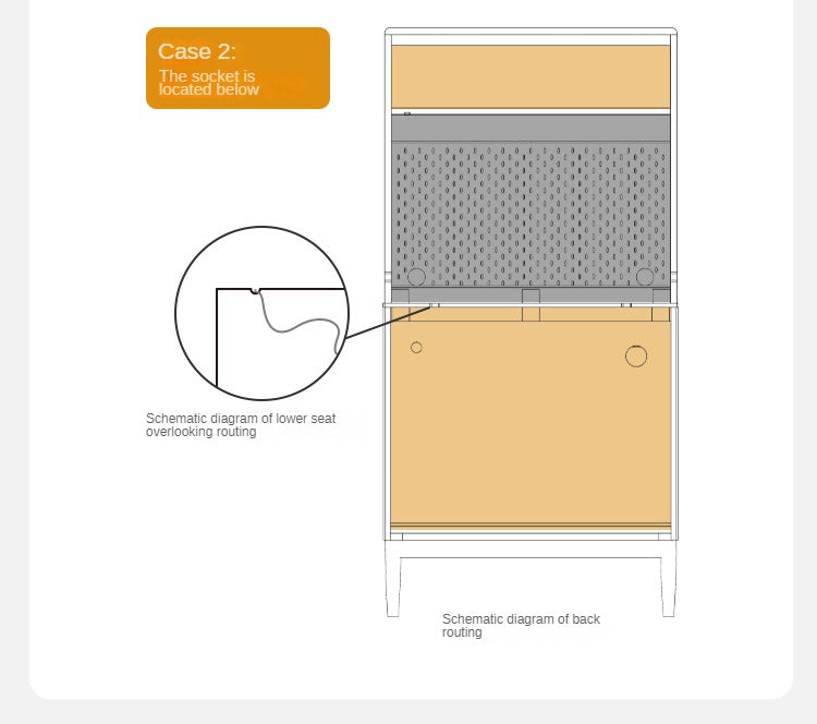 Oak Solid Wood Modern Rock Board Side High Buffet