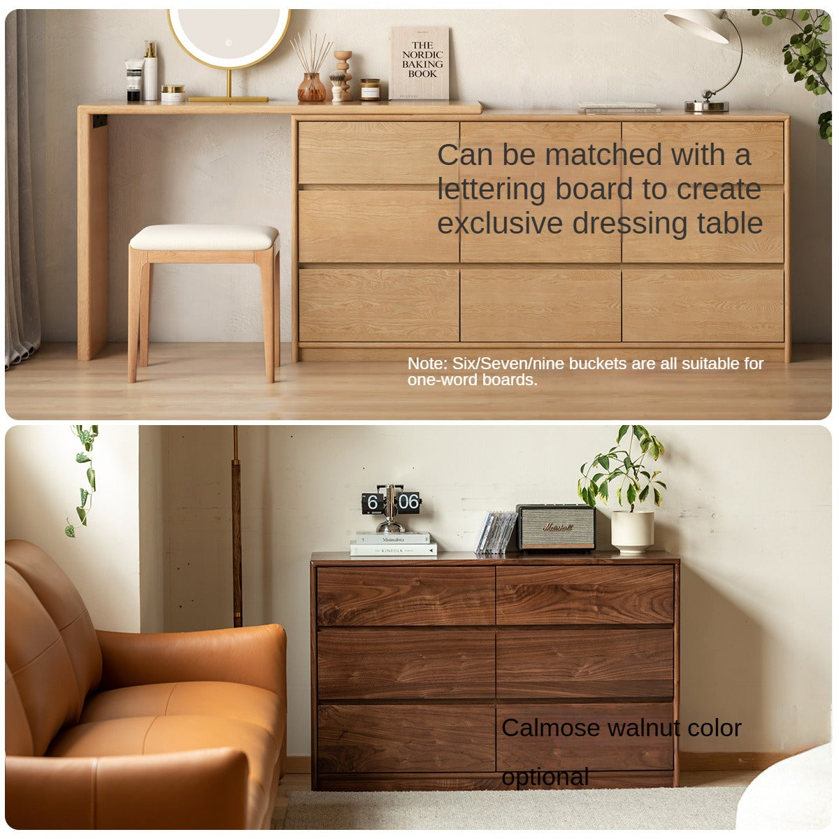 Oak, Black Walnut, Beech Solid Wood, Solid Rubberwood Storage Drawer