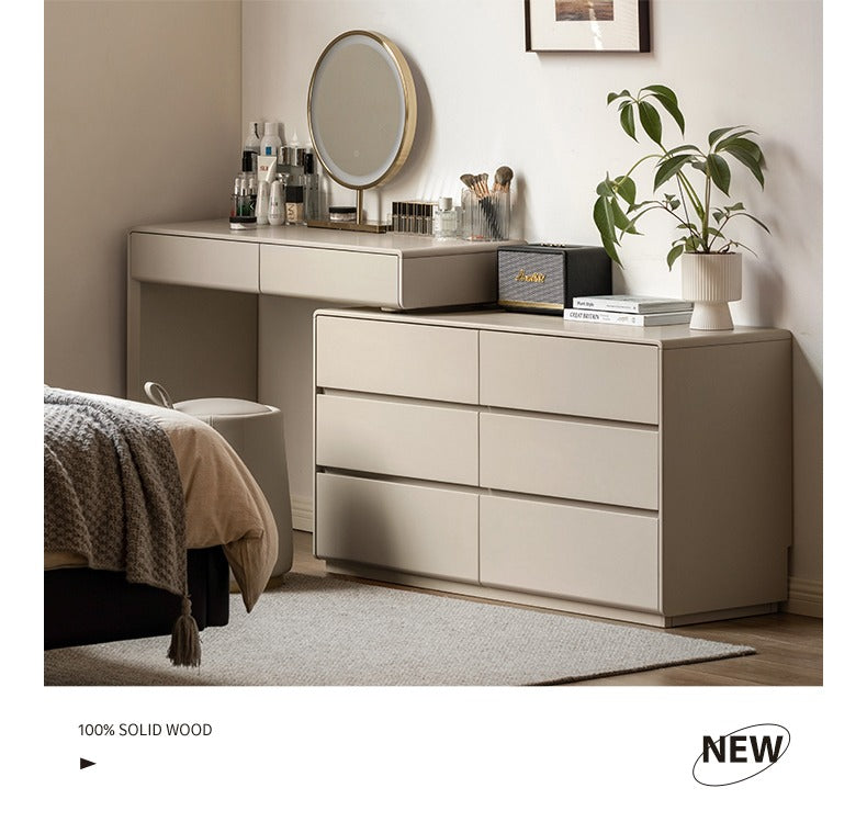 Tulipwood Solid Wood Retractable Vanity Table Light Luxurious Drawer.