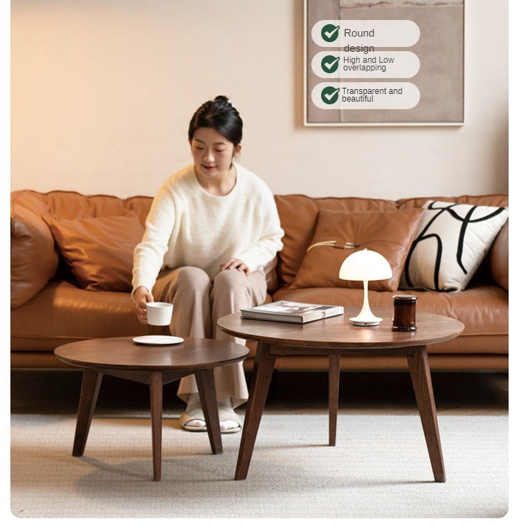 Oak Solid Wood Side Table Combination