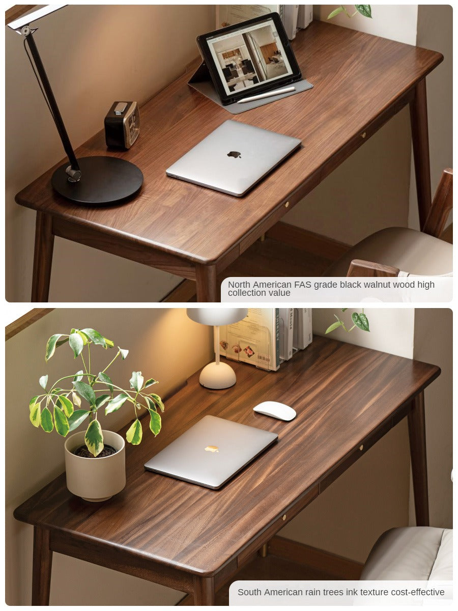 Black Walnut Solid Wood Office Desk