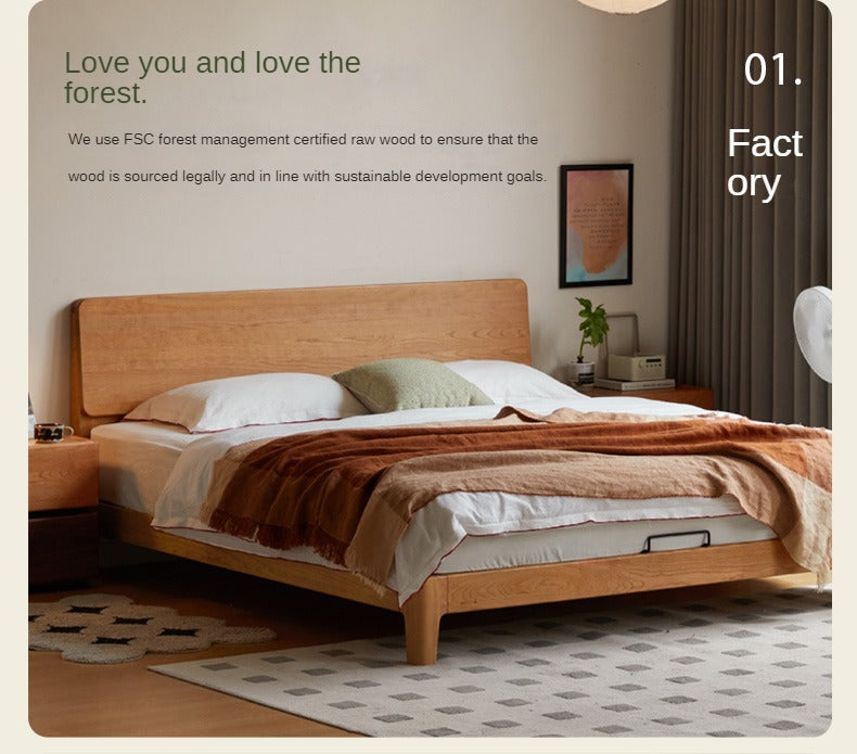 Cherry solid wood bed - SPECIAL PRICE