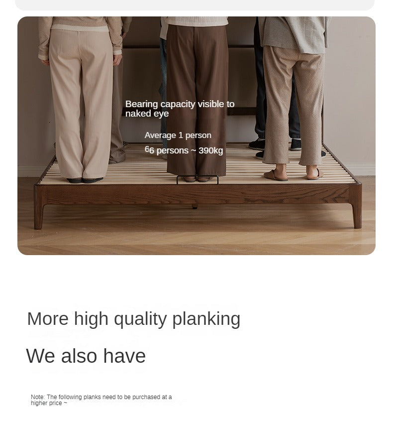 Rubber wood, Oak Solid Wood Bed Technology Fabric