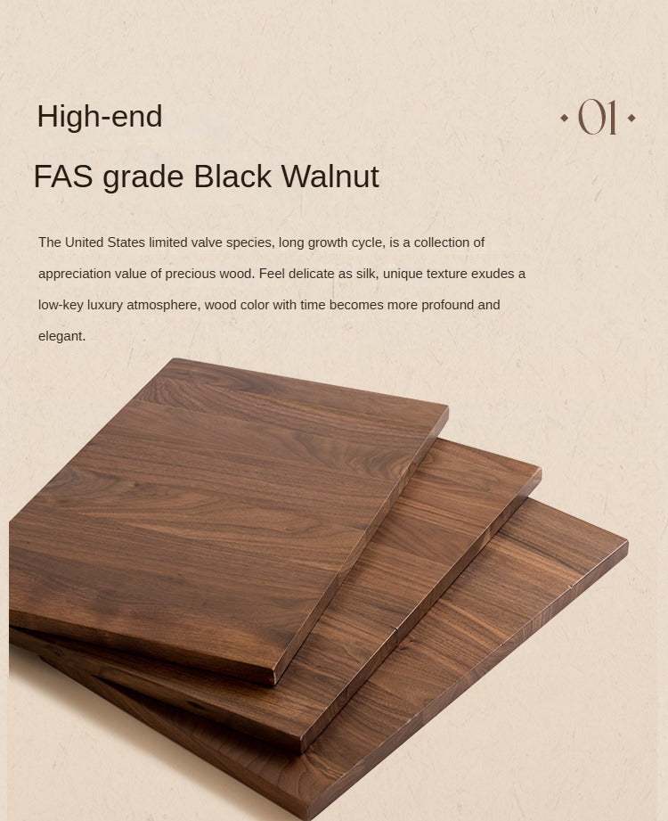 Black Walnut, Poplar Solid Wood Big Bed Retro French