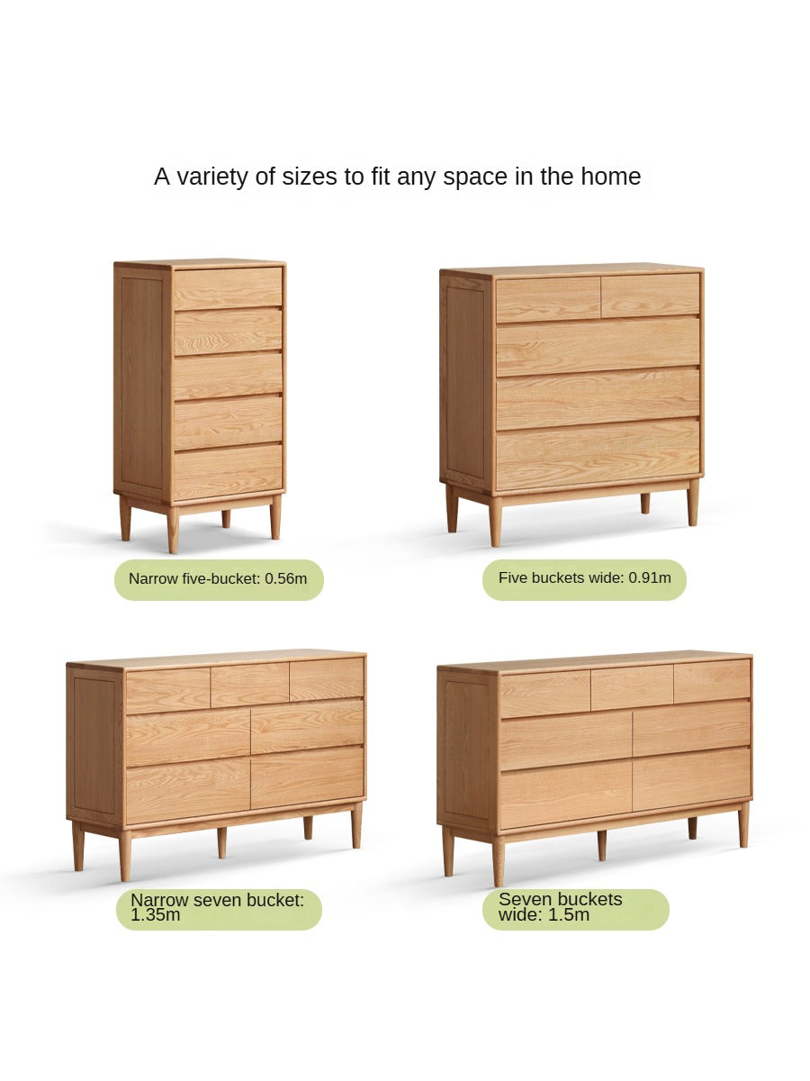 Oak Solid Wood Small Chest of Drawers