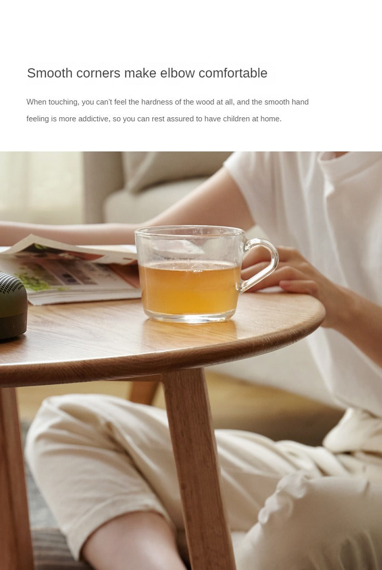 Oak, Beech Solid Wood Round Coffee Table