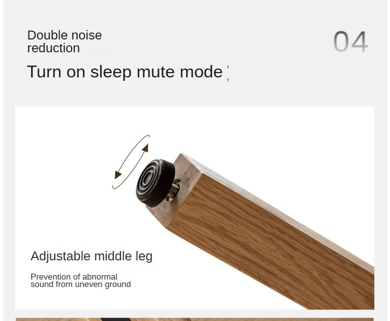 Oak, Ash Solid Wood Genuine Leather, ecological leather Suspended Bed Italian Light Luxury