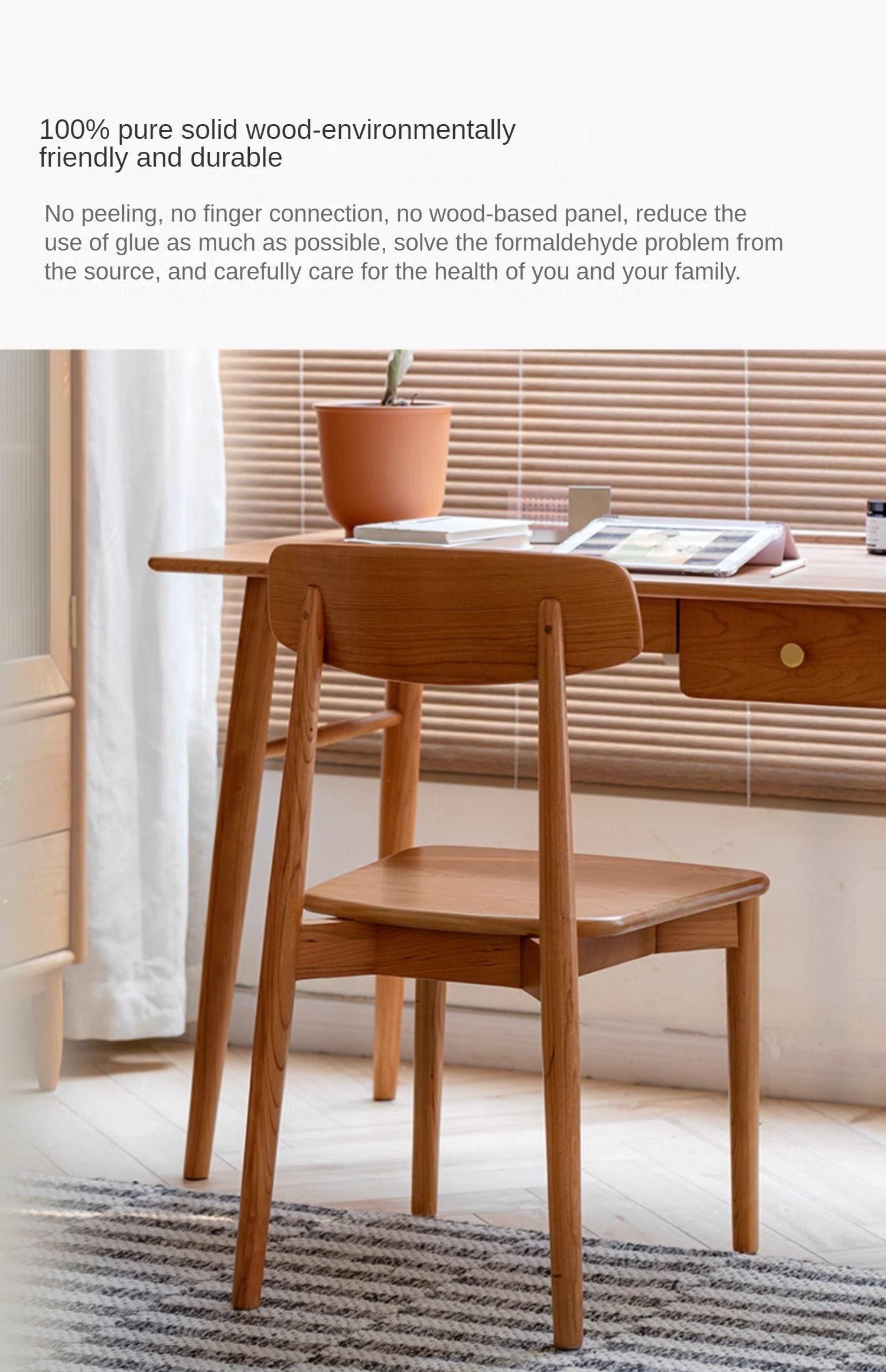 Set 4 pcs Cherry Solid Wood - Chair Precious
