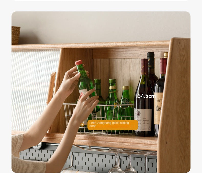 Solid Rubberwood, Oak, Beech Solid Wood Buffet Cabinet, Sideboard