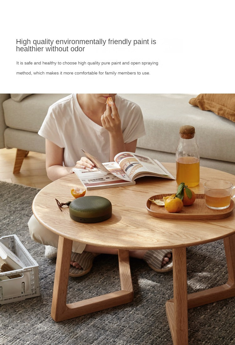 Oak, Beech Solid Wood Round Coffee Table
