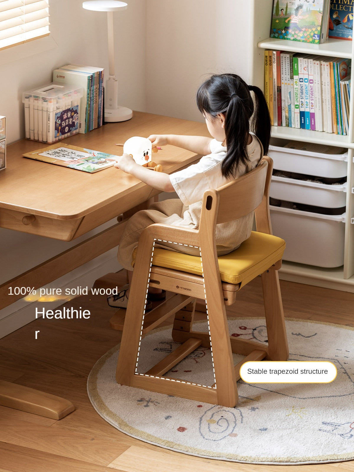 Beech Solid Wood Children's Adjustable Lift Chair.
