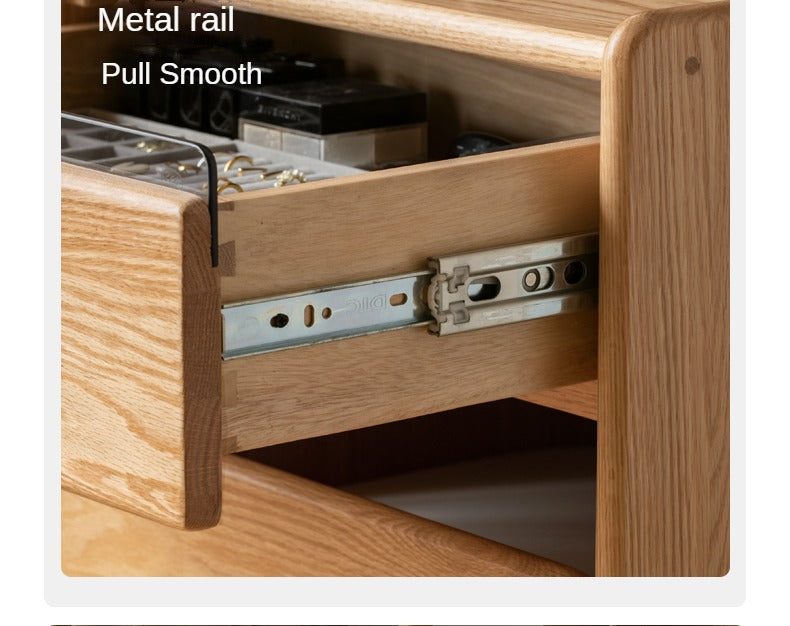 Oak, Solid Rubberwood Modern Dressing Table.