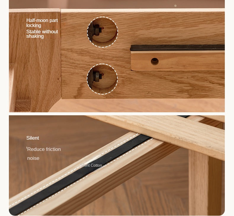 Oak Solid Wood Luminous Bed