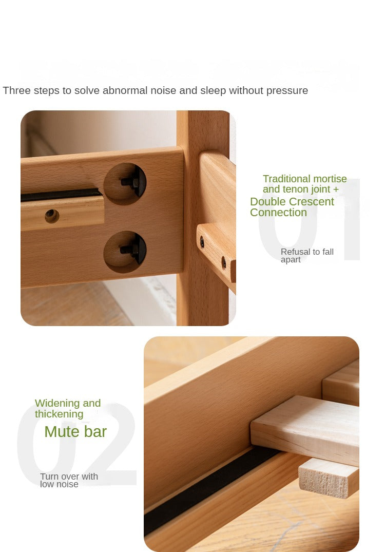 Beech Solid wood Space-saving bunk bed , mother's helper bed<