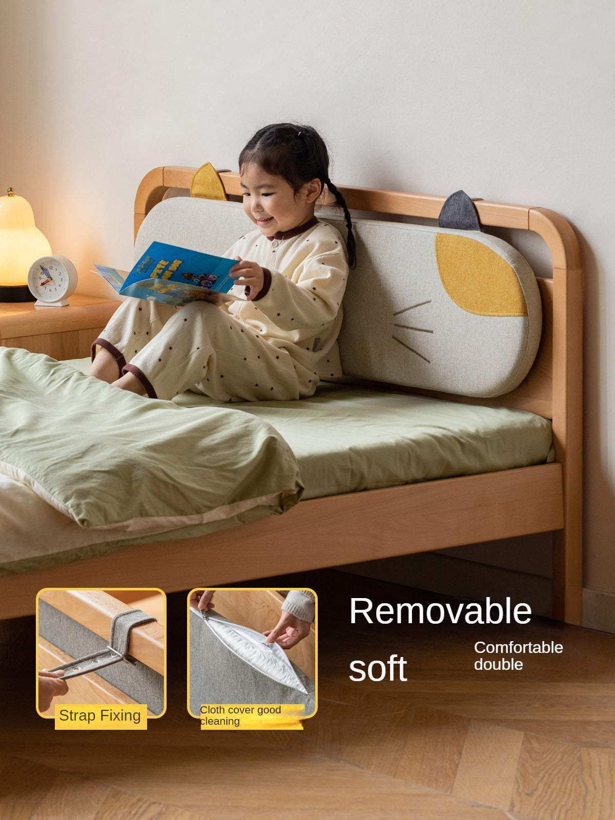 Beech solid wood kids bed