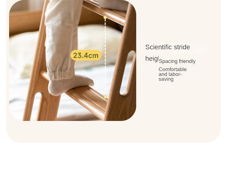 Beech, Oak Solid Wood Children's Bunk Bed.