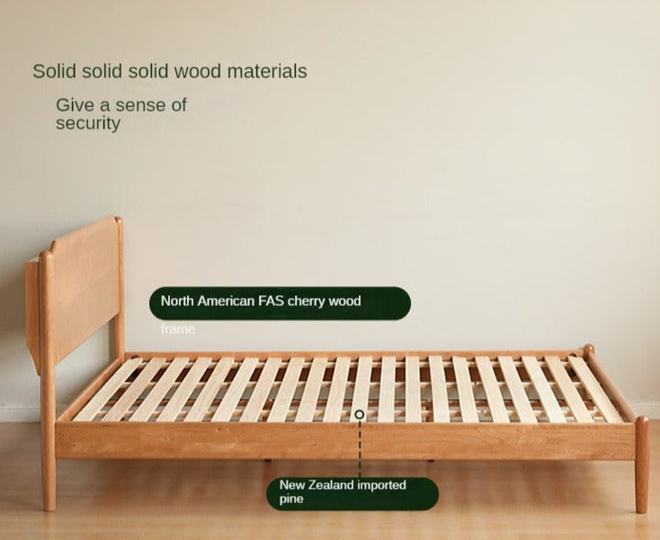 Cherry Solid Wood Bed