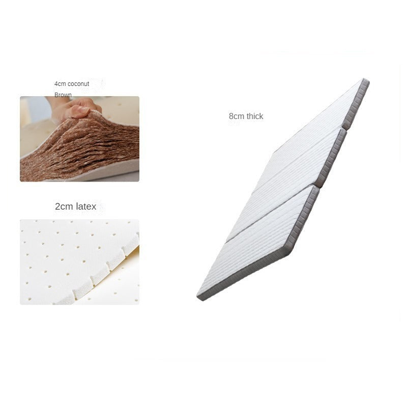 Coconut palm latex three-fold mattress with Spine Protection 8cm :