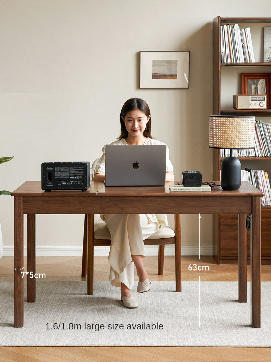 Black Walnut ,Oak, Ash, Sandalwood Solid Wood Office Desk